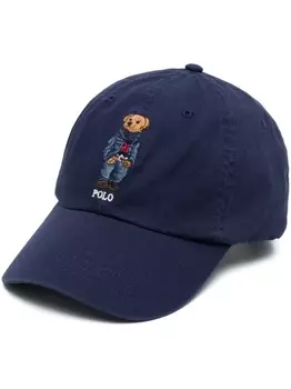 Polo Ralph Lauren кепка с вышивкой Polo Bear, синий