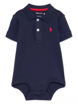 POLO RALPH LAUREN KIDS боди с вышивкой Polo Pony, синий