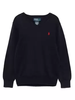 POLO RALPH LAUREN KIDS джемпер с вышивкой Polo Pony, синий