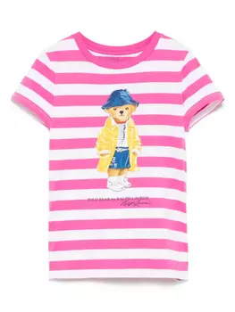 POLO RALPH LAUREN KIDS футболка Polo Bear, розовый