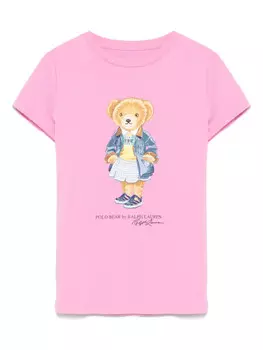 POLO RALPH LAUREN KIDS футболка Polo Bear, розовый