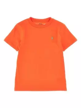 POLO RALPH LAUREN KIDS футболка с логотипом Polo Pony, оранжевый