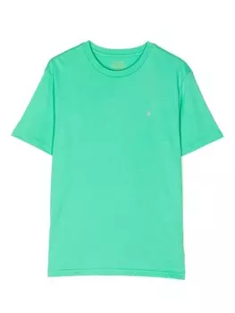 POLO RALPH LAUREN KIDS футболка с логотипом Polo Pony, зеленый