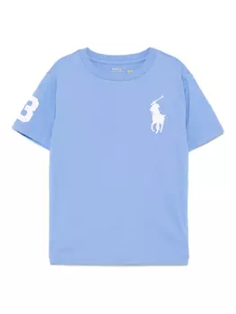 POLO RALPH LAUREN KIDS футболка с логотипом Polo Pony, синий