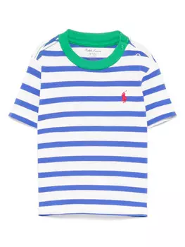 POLO RALPH LAUREN KIDS футболка с вышивкой Polo Pony, белый