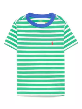 POLO RALPH LAUREN KIDS футболка с вышивкой Polo Pony, зеленый