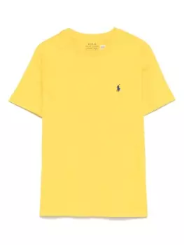 POLO RALPH LAUREN KIDS футболка с вышивкой Polo Pony, желтый