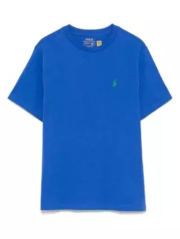 POLO RALPH LAUREN KIDS футболка с вышивкой Polo Pony, синий