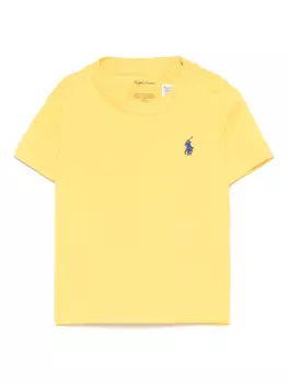 POLO RALPH LAUREN KIDS футболка с вышивкой Polo Pony, желтый