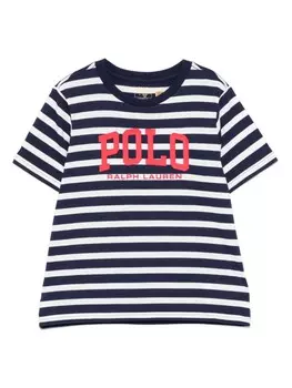 POLO RALPH LAUREN KIDS футболка в полоску, синий