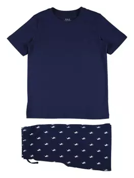 POLO RALPH LAUREN KIDS хлопковая пижама, синий