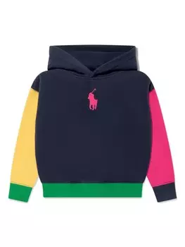 POLO RALPH LAUREN KIDS худи с нашивкой Polo Pony, синий