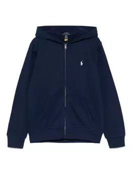 POLO RALPH LAUREN KIDS худи с вышивкой Polo Pony, синий