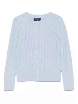 POLO RALPH LAUREN KIDS Кардиган с вышивкой Polo Pony, синий