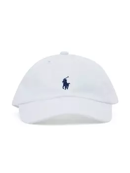 POLO RALPH LAUREN KIDS кепка с вышитым логотипом, белый