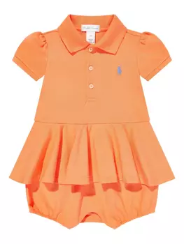 POLO RALPH LAUREN KIDS комбинезон для новорожденного Polo Pony, оранжевый