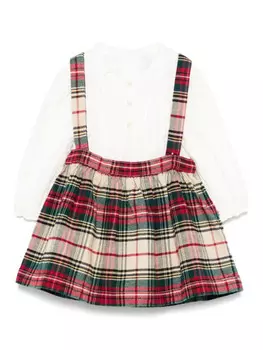 POLO RALPH LAUREN KIDS комплект из топа и юбки, нейтральный цвет