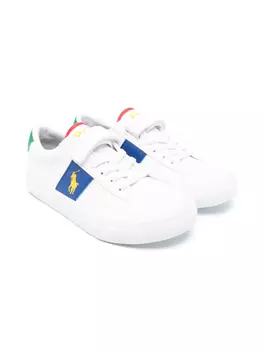 POLO RALPH LAUREN KIDS Кроссовки Polo Pony с вышивкой, белый