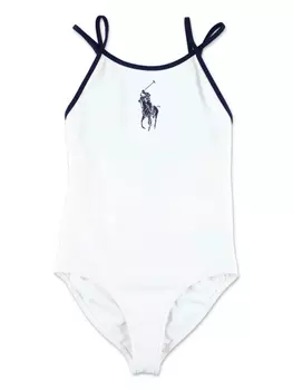 POLO RALPH LAUREN KIDS Купальник Polo Pony-print, белый