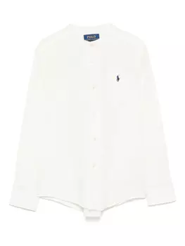 POLO RALPH LAUREN KIDS льняная рубашка, нейтральный