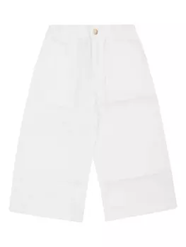 POLO RALPH LAUREN KIDS льняные брюки, белый