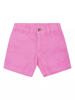 POLO RALPH LAUREN KIDS льняные шорты, розовый