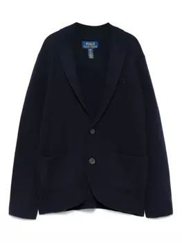 POLO RALPH LAUREN KIDS однобортный пиджак, синий