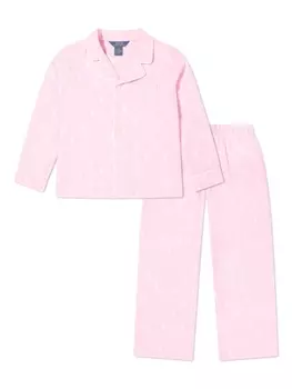 POLO RALPH LAUREN KIDS пижама с логотипом, розовый