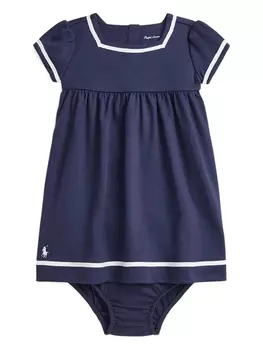 POLO RALPH LAUREN KIDS Платье Polo Pony с вышивкой, синий