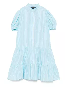 POLO RALPH LAUREN KIDS платье с вышивкой Polo Pony, синий
