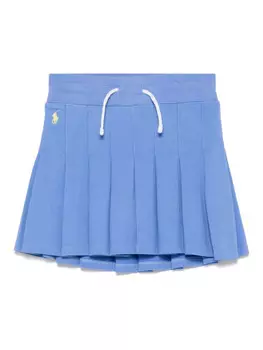 POLO RALPH LAUREN KIDS плиссированная мини-юбка, синий