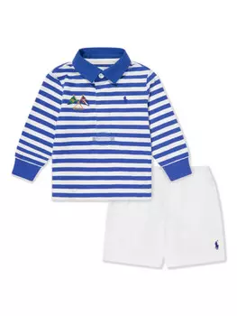 POLO RALPH LAUREN KIDS Поло Пони короткий комплект, синий