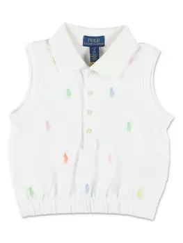 POLO RALPH LAUREN KIDS Поло Пони жилет поло, белый