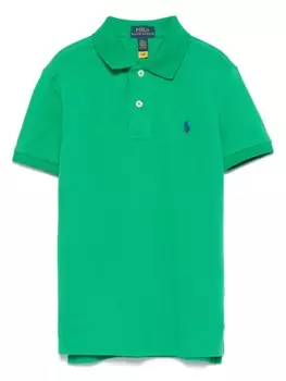 POLO RALPH LAUREN KIDS рубашка поло из ткани пике, зеленый