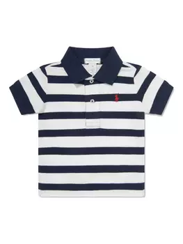 POLO RALPH LAUREN KIDS рубашка поло в полоску, синий