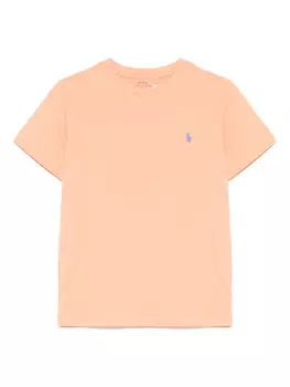 POLO RALPH LAUREN KIDS рубашка с декором Polo Pony, оранжевый