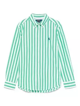 POLO RALPH LAUREN KIDS рубашка с вышивкой Polo Pony, зеленый