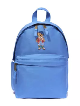 POLO RALPH LAUREN KIDS рюкзак с вышивкой Teddy, синий