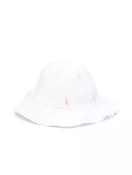POLO RALPH LAUREN KIDS шляпа с логотипом Polo Pony, белый