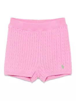 POLO RALPH LAUREN KIDS шорты фактурной вязки, розовый