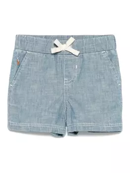 POLO RALPH LAUREN KIDS шорты из ткани шамбре, синий