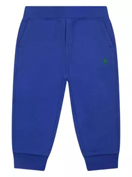 POLO RALPH LAUREN KIDS спортивные брюки с логотипом Polo Pony, синий