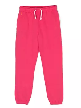 POLO RALPH LAUREN KIDS спортивные брюки с логотипом Polo Pony, розовый