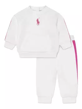 POLO RALPH LAUREN KIDS Спортивный костюм Polo Pony с вышивкой (комплект из двух), белый