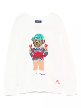 POLO RALPH LAUREN KIDS свитер Polo Bear, белый