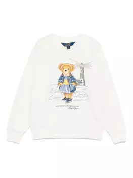POLO RALPH LAUREN KIDS толстовка Polo Bear, белый