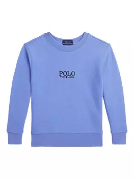 POLO RALPH LAUREN KIDS толстовка с вышитым логотипом, синий