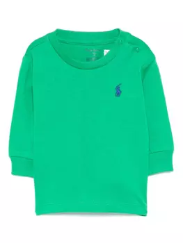 POLO RALPH LAUREN KIDS толстовка с вышивкой Polo Pony, зеленый