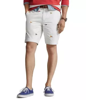 Polo Ralph Lauren классического кроя, эластичная вышивка, 9,25 Шорты по внутреннему шву, мультиколор