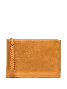 Polo Ralph Lauren клатч с цветочным узором, коричневый